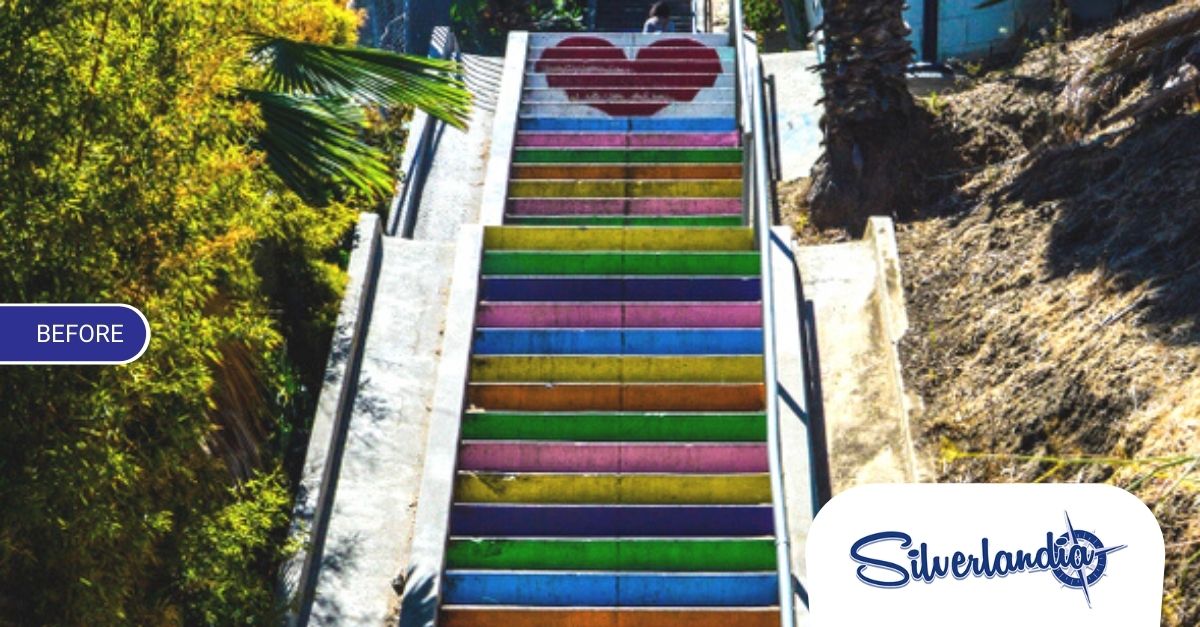 Colorful Silver Lake Stairway